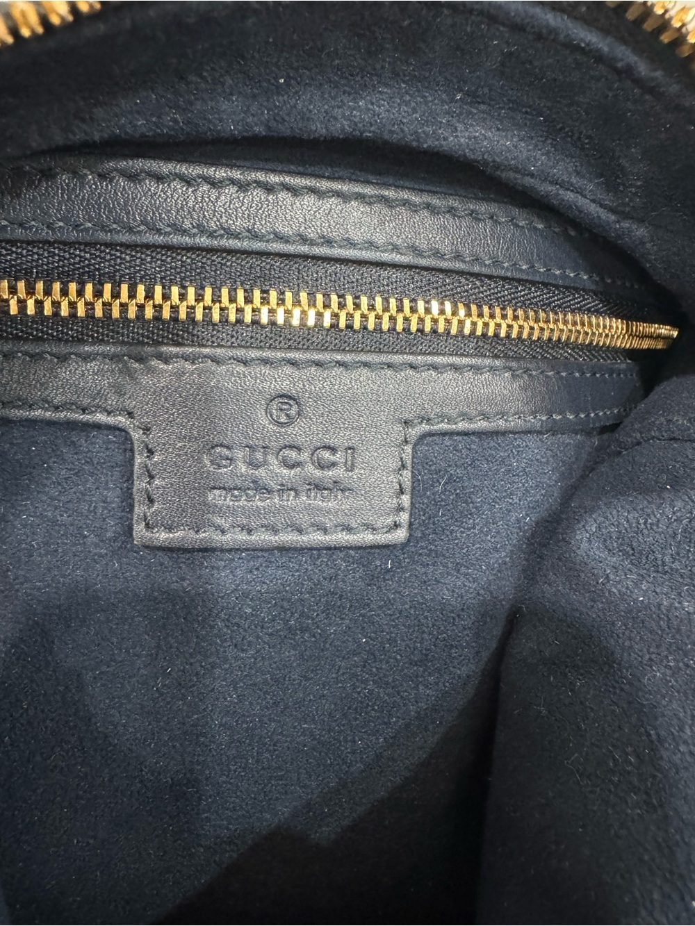 Gucci Web Attaché crossbody Suede Crescent Shoulder Bag with Green/Red Web Strap - Picture 11 of 16